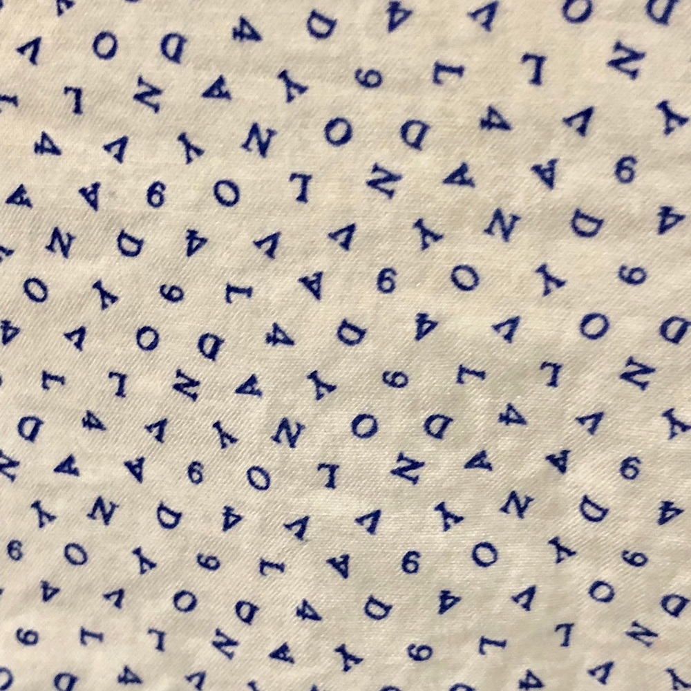 alphabet button-up long-sleeved shirt